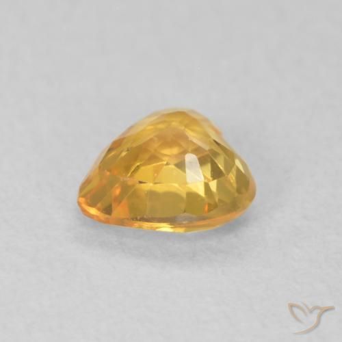 Sapphire Gemstone in 4.6 x 4.6 mm Size for Sale, Sapphire Stone in Dark Golden Color