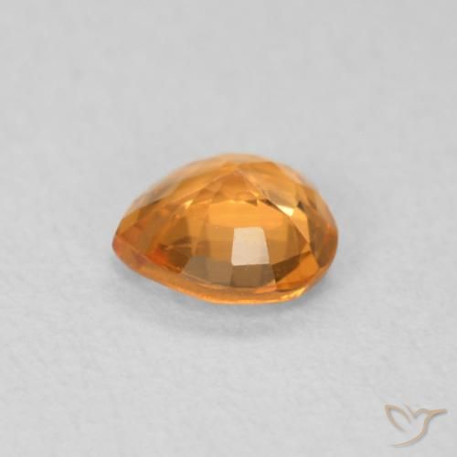 Sapphire Gemstone in 4.4 x 4.3 mm Size for Sale, Sapphire Stone in Orange Brown Color