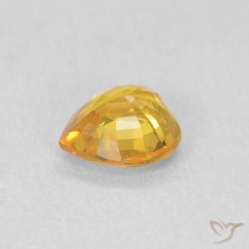 Sapphire Gemstone in 4.5 x 4.4 mm Size for Sale, Sapphire Stone in Golden Color