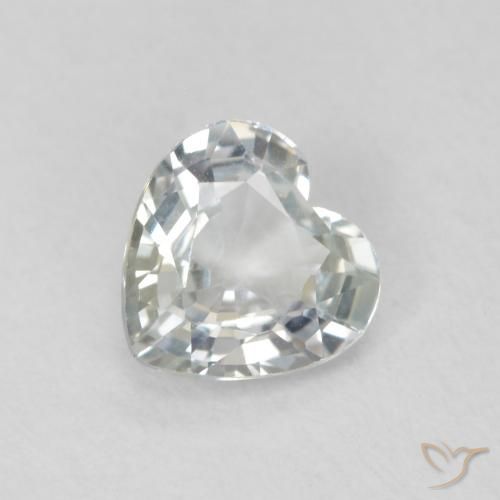 0.79ct Natural Pale Yellow Green Sapphire, Heart, VVS