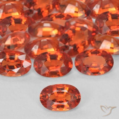 0.53ct Natural Fire Orange Sapphire, Oval, VS