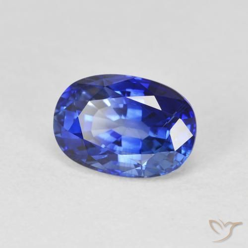 2.20 ct Blue Sapphire Stone, Natural Sapphire in Oval Facet Shape for Sale