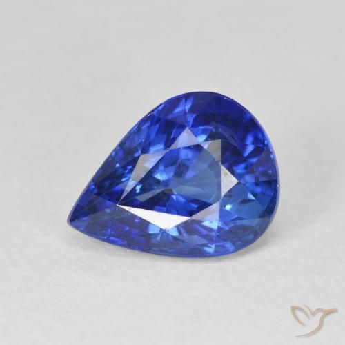 4.10ct Natural Cornflower Blue Sapphire, Pear Shape, VS