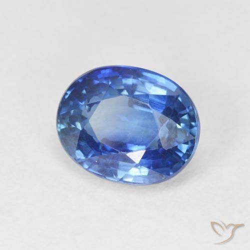 3.51 ct Blue Sapphire Stone, Natural Sapphire in Oval Facet Shape for Sale