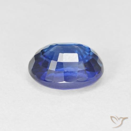 Sapphire Gemstone in 9.3 x 7.5 mm Size for Sale, Sapphire Stone in Cornflower Blue Color
