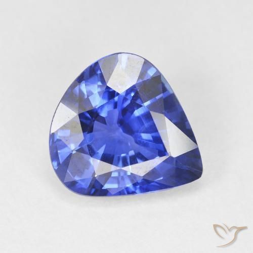 4.48 ct Blue Sapphire Gemstone, Sapphire Gem in Pear Facet Shape for Sale.