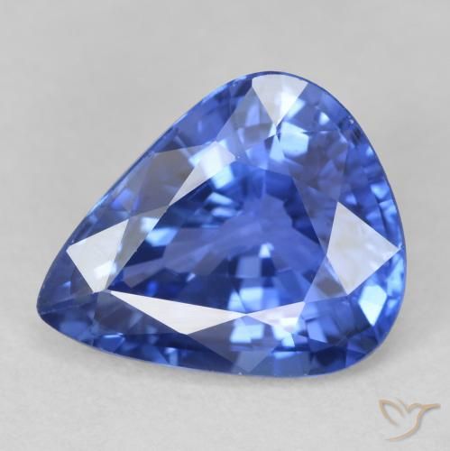 4.24ct Natural Cornflower Blue Sapphire, Pear Shape, VVS-VS