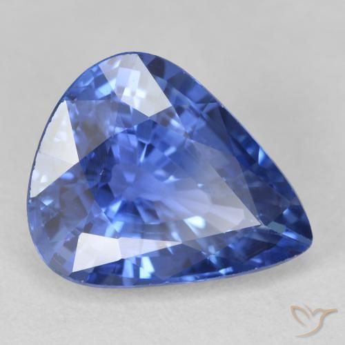 4.24 ct Blue Sapphire Stone, Natural Sapphire in Pear Facet Shape for Sale