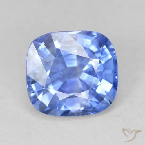 2.74ct Natural Pastel Blue Sapphire, Cushion, VVS-VS