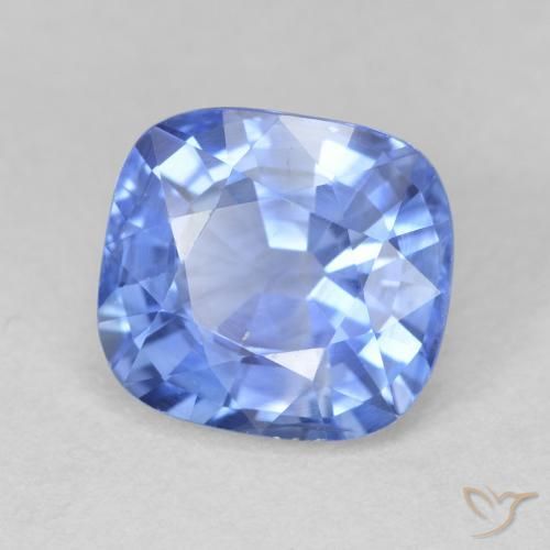 2.74 ct Blue Sapphire Stone, Natural Sapphire in Cushion-Cut Shape for Sale