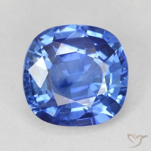 3.23ct Natural Medium Dark Blue Sapphire, Cushion, VVS-VS