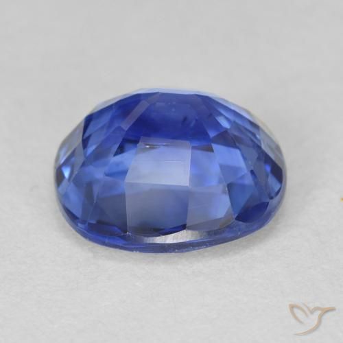 Sapphire Gemstone in 8.5 x 8.8 mm Size for Sale, Sapphire Stone in Medium Dark Blue Color