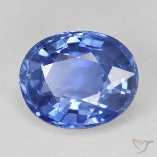 4.05 ct Blue Sapphire Stone, Natural Sapphire in Oval Facet Shape for Sale