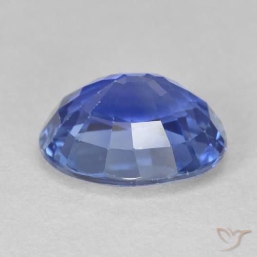 Sapphire Gemstone in 10.3 x 8.5 mm Size for Sale, Sapphire Stone in Medium Navy Blue Color