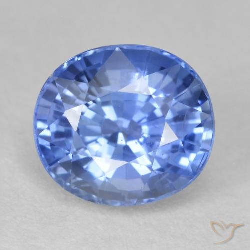 2.95ct Natural Medium Navy Blue Sapphire, Oval, VS