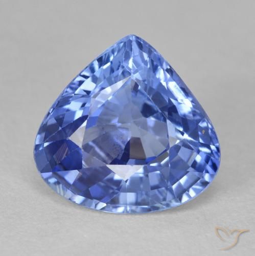 4.73ct Natural Medium Dark Blue Sapphire, Pear Shape, VVS