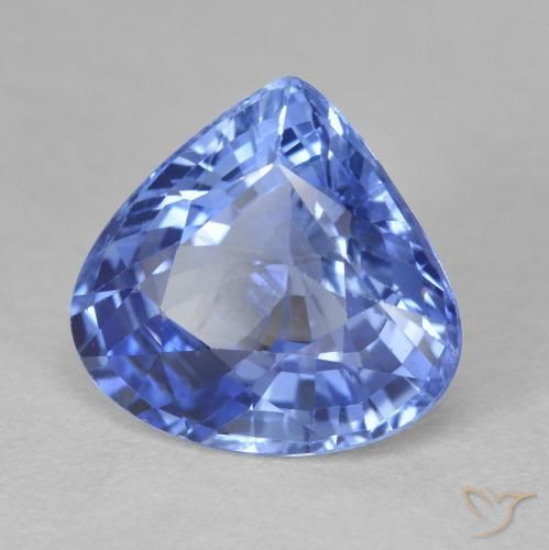 4.73 ct Blue Sapphire Stone, Natural Sapphire in Pear Facet Shape for Sale