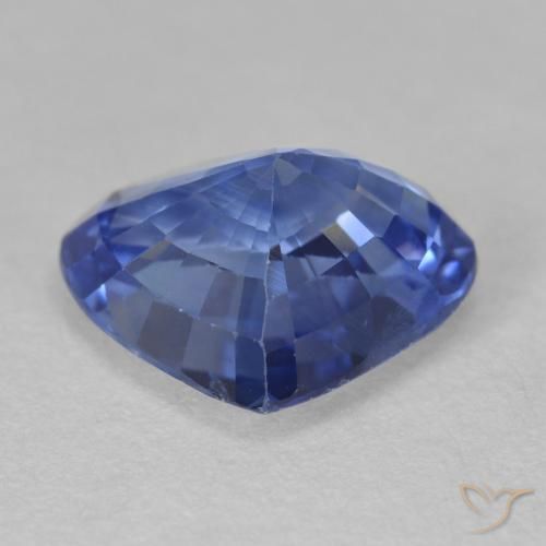 Sapphire Gemstone in 10.7 x 10.3 mm Size for Sale, Sapphire Stone in Medium Dark Blue Color