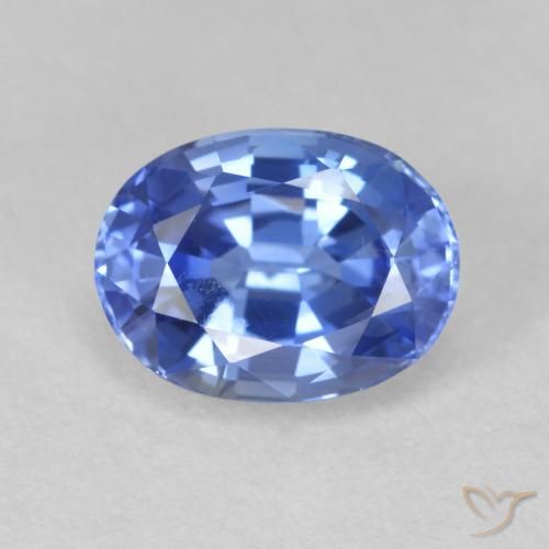 2.16 ct Blue Sapphire Stone, Natural Sapphire in Oval Facet Shape for Sale