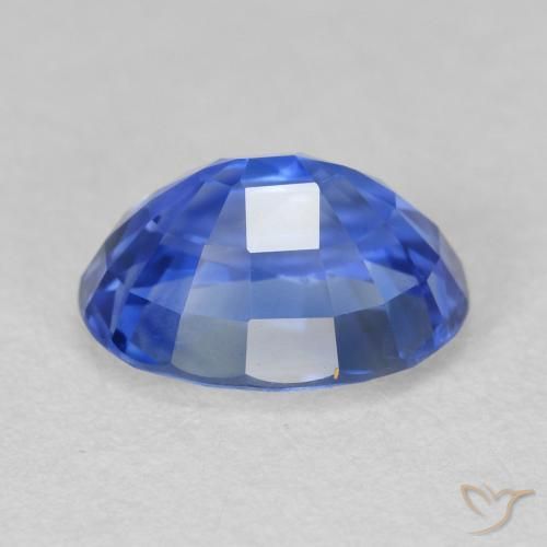 Sapphire Gemstone in 8.4 x 6.3 mm Size for Sale, Sapphire Stone in Medium Navy Blue Color