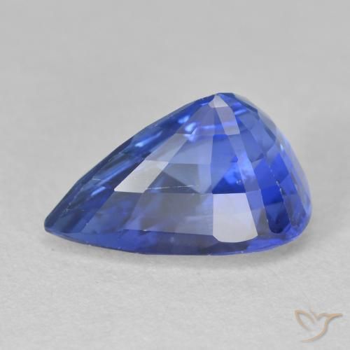 Sapphire Gemstone in 12 x 8 mm (calibrated) Size for Sale, Sapphire Stone in Medium Dark Blue Color