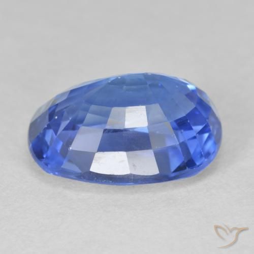 Sapphire Gemstone in 11.6 x 8.7 mm Size for Sale, Sapphire Stone in Medium Dark Blue Color