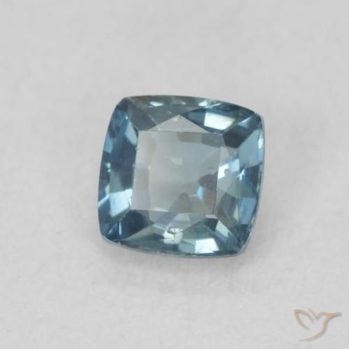 0.52 ct Blue Sapphire Stone, Natural Sapphire in Cushion-Cut Shape for Sale