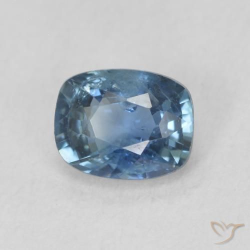 0.59 ct Blue Sapphire Stone, Natural Sapphire in Cushion-Cut Shape for Sale