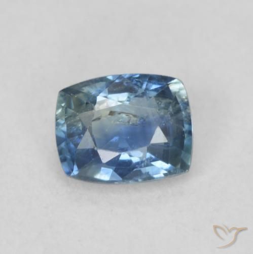 0.54ct Natural Teal Sapphire, Cushion, VS