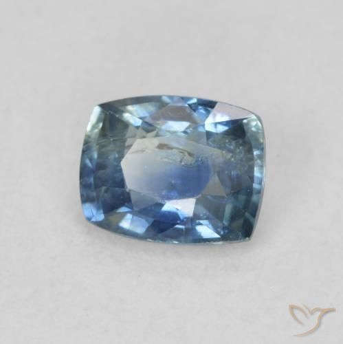 0.54 ct Blue Sapphire Stone, Natural Sapphire in Cushion-Cut Shape for Sale