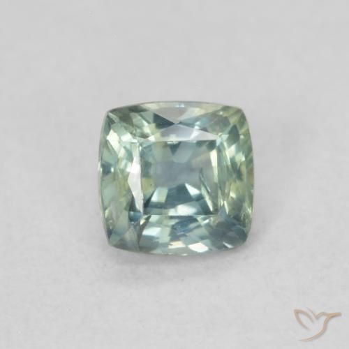 0.50ct Natural Teal Sapphire, Cushion, VS