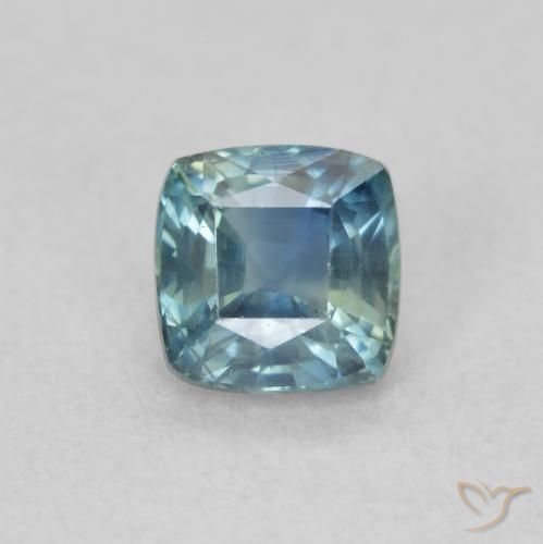 0.57ct Natural Teal Sapphire, Cushion, VS