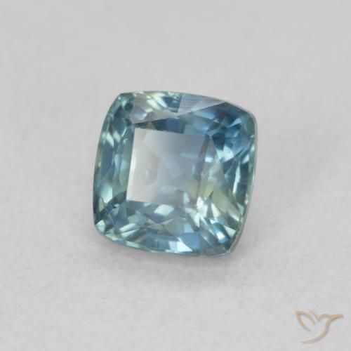 0.57 ct Blue Sapphire Stone, Natural Sapphire in Cushion-Cut Shape for Sale