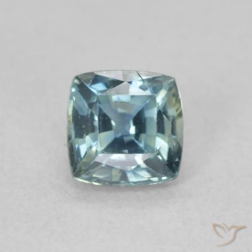 0.55ct Natural Teal Sapphire, Cushion, VS