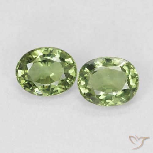 0.83ctw Natural Warm Green Sapphire, Oval, VVS-VS