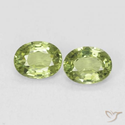 0.71ctw Natural Light Forest Green Sapphire, Oval, VVS-VS