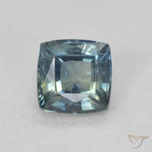 0.64ct Natural Teal Sapphire, Cushion, VS