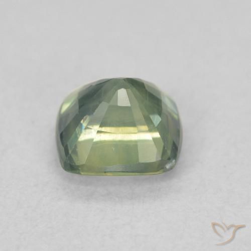 Sapphire Gemstone in 5 x 5 mm (calibrated) Size for Sale, Sapphire Stone in Warm Green Color