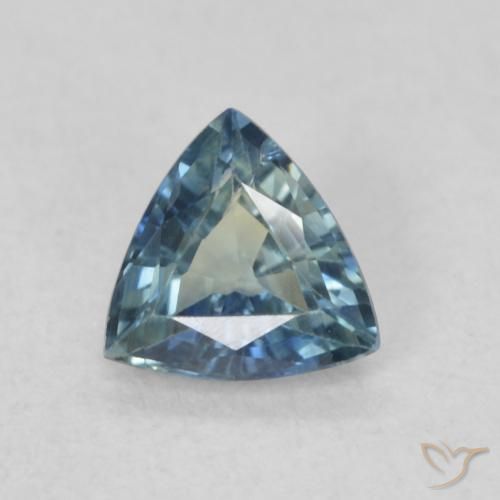 0.50ct Natural Teal Sapphire, Trillion, VS