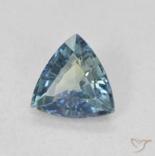 0.50 ct Blue Sapphire Stone, Natural Sapphire in Trillion Facet Shape for Sale