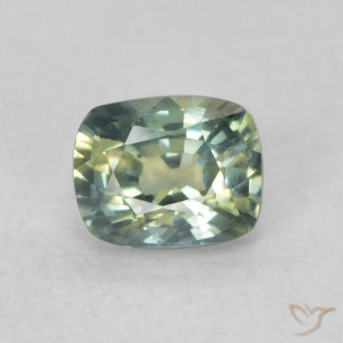0.64ct Natural Blue-Green Sapphire, Cushion, VS