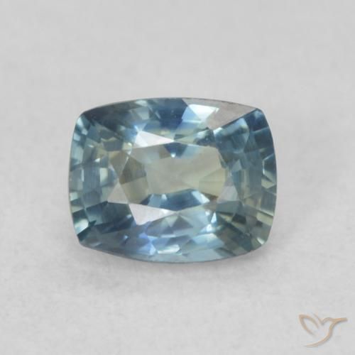 0.68ct Natural Teal Sapphire, Cushion, VS