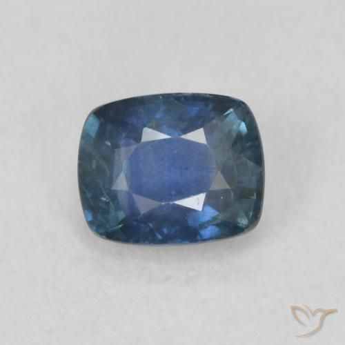 0.60ct Natural Navy Blue Sapphire, Cushion, VS
