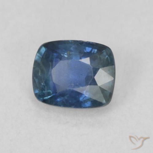 0.60 ct Blue Sapphire Stone, Natural Sapphire in Cushion-Cut Shape for Sale