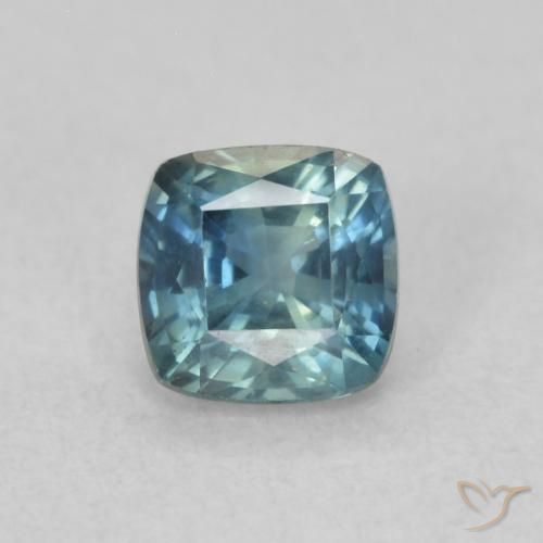 0.68ct Natural Teal Sapphire, Cushion, VS