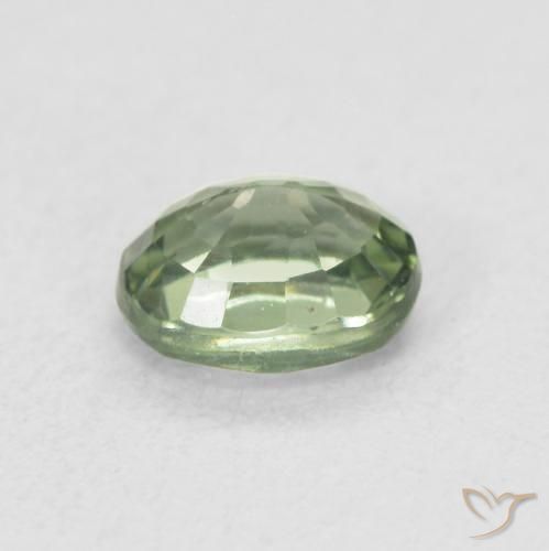 Sapphire Gemstone in 5.3 x 4.4 mm Size for Sale, Sapphire Stone in Light Green Color