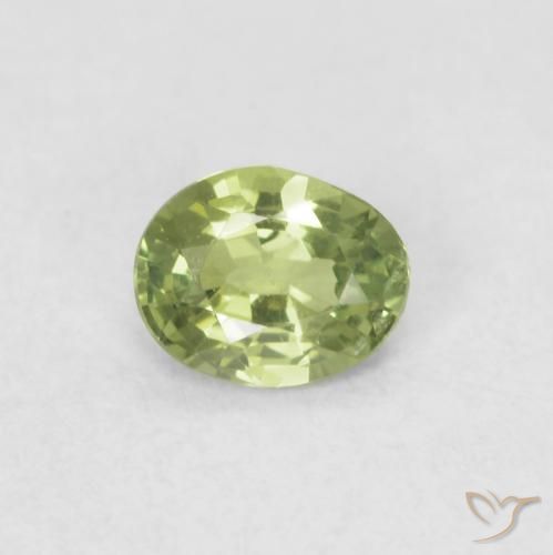 0.32ct Natural Light Lively Green Sapphire, Oval, VVS-VS