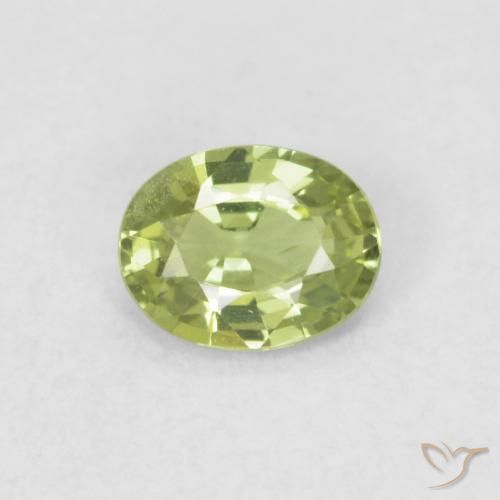0.35ct Natural Light Lively Green Sapphire, Oval, VVS-VS