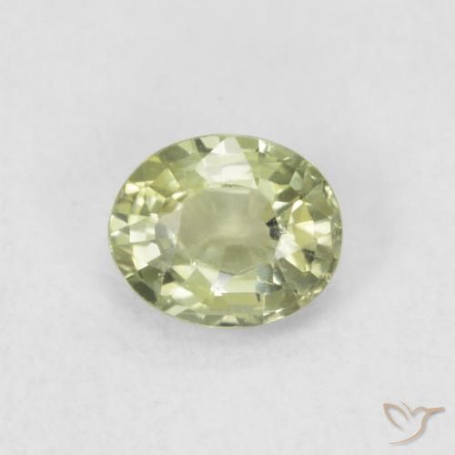 0.46ct Natural Medium Green Sapphire, Oval, VVS-VS