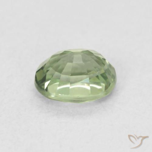 Sapphire Gemstone in 5.2 x 4.1 mm Size for Sale, Sapphire Stone in Medium Light Green Color
